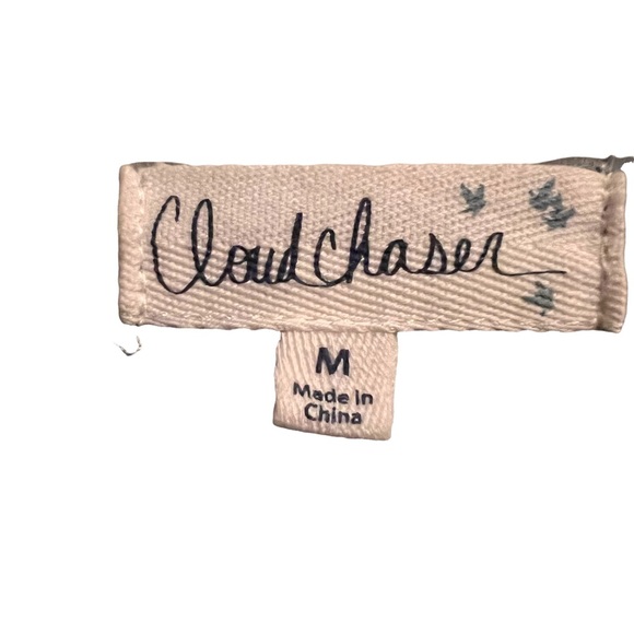 Cloud Chaser Gray Teal Floral V-neck Romper Crochet Detail with Tie Waist - Picture 7 of 9